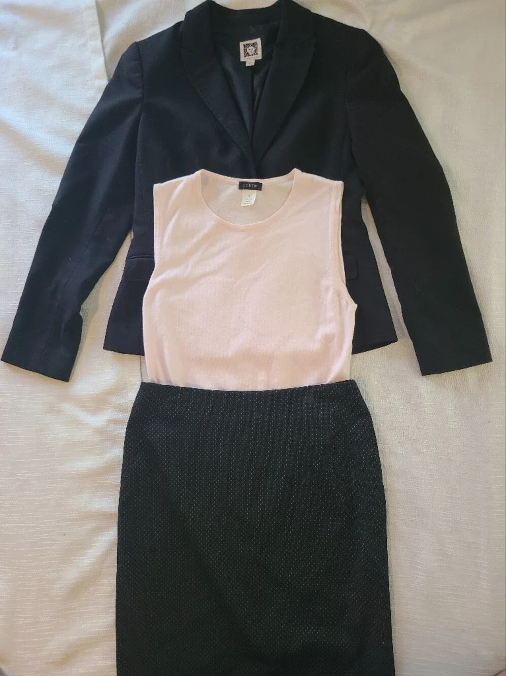 Lot X 5 Office Work Wear Pencil Skirt Blazer Jacket Knit Top Bundle Wool Cotton